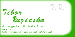tibor ruzicska business card